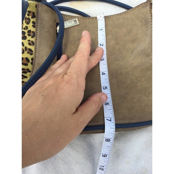 Samoe crossbody convertible purse 7” cocoa calfhair cheetah NEW bucket bag NWT - Picture 8 of 11